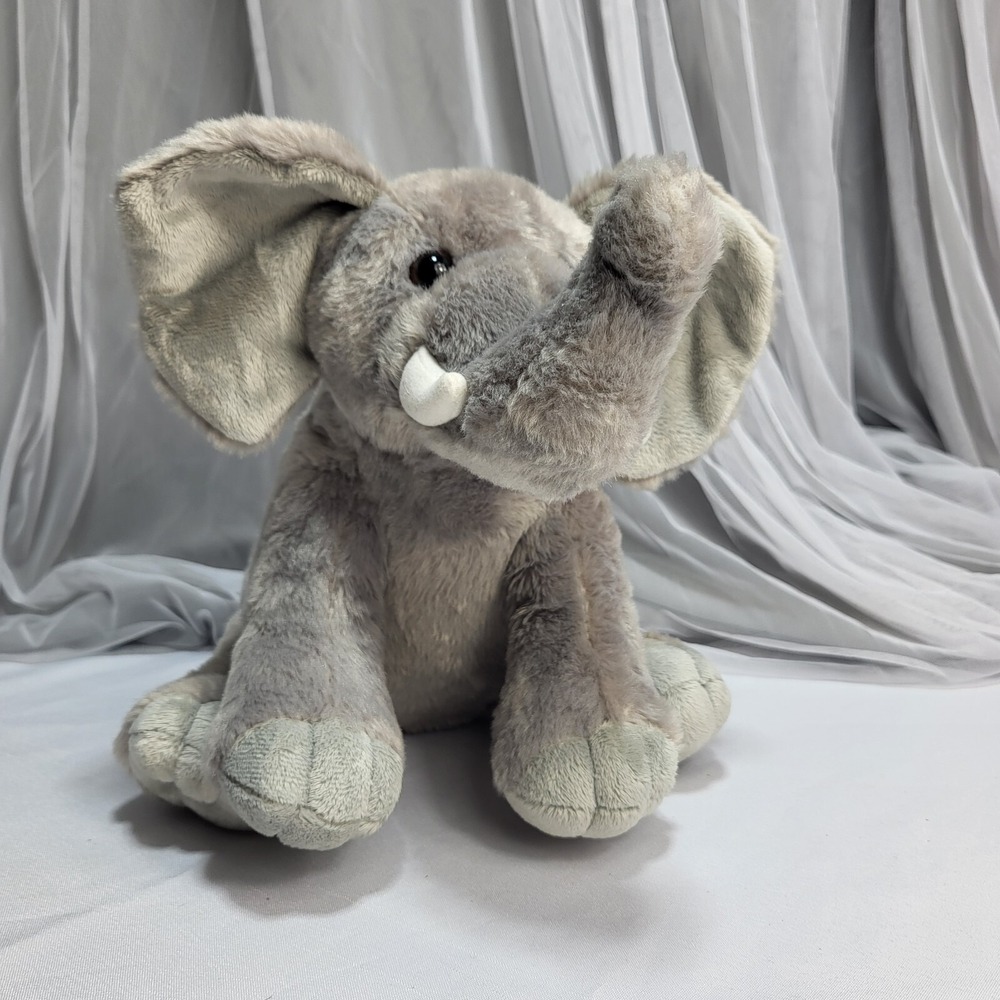 Aurora 9"‎ Grey Elephant Adventurous Stuffed Animal Plush Toy Destination Nation